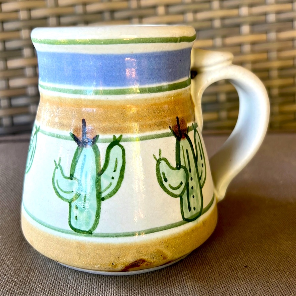 Pottery Coffee Mug Cactus design by Hage